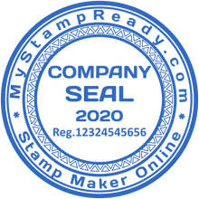 Load image into Gallery viewer, Rubber Stamp Maker online and Digital Seal designer MyStampready.com