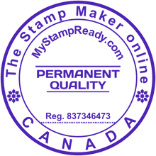 Load image into Gallery viewer, Rubber Stamp Maker online and Digital Seal designer MyStampready.com